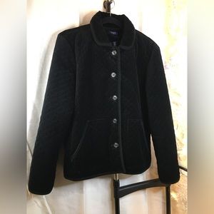 Chaps | Women’s Black Quilted Button Up Jacket Coat